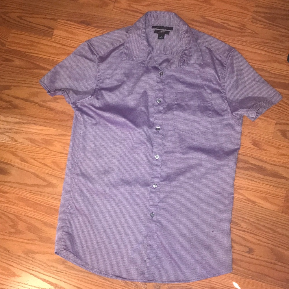 Marc Anthony small purple short sleeve dress shirt